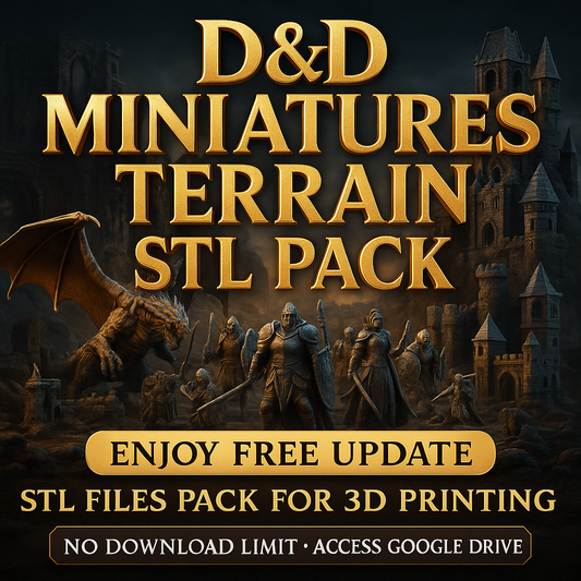 Tabletop Miniatures STL Pack – Fantasy , Sci-Fi Figures for D&D and RPGs