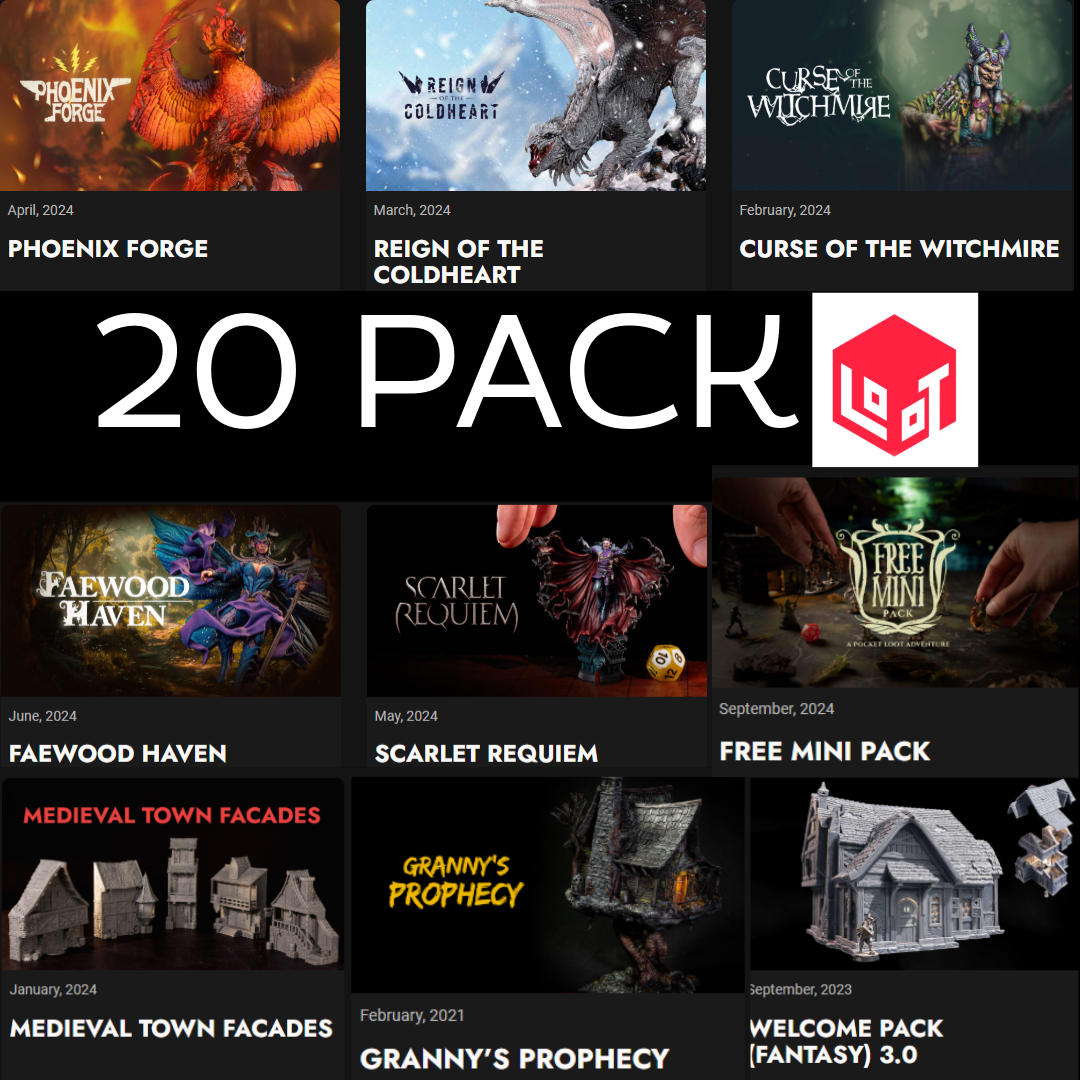 Tabletop Miniatures STL Pack – Fantasy , Sci-Fi Figures for D&D and RPGs